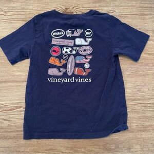 Vineyard Vines Kids Navy Whale Sports Balls Graphic Tee